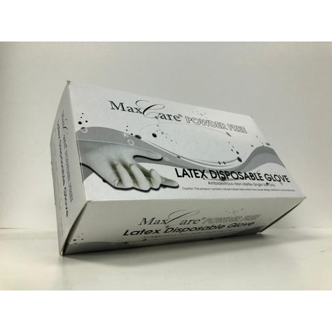 Maxcare Latex Disposable Gloves Natural Colour - 2